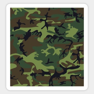 Green Woodland Military Camo Sticker